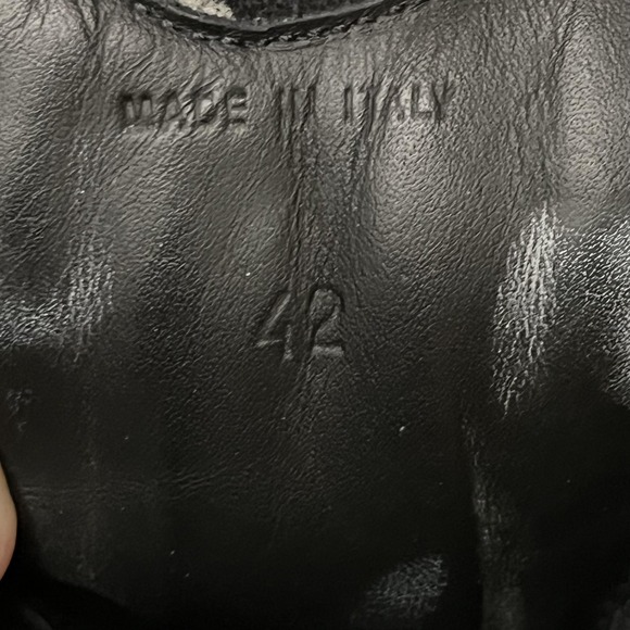 Jil Sander Shoes Mens Size 9 Black Leather Chunky Platform Sole Made In Italy - Picture 9 of 13